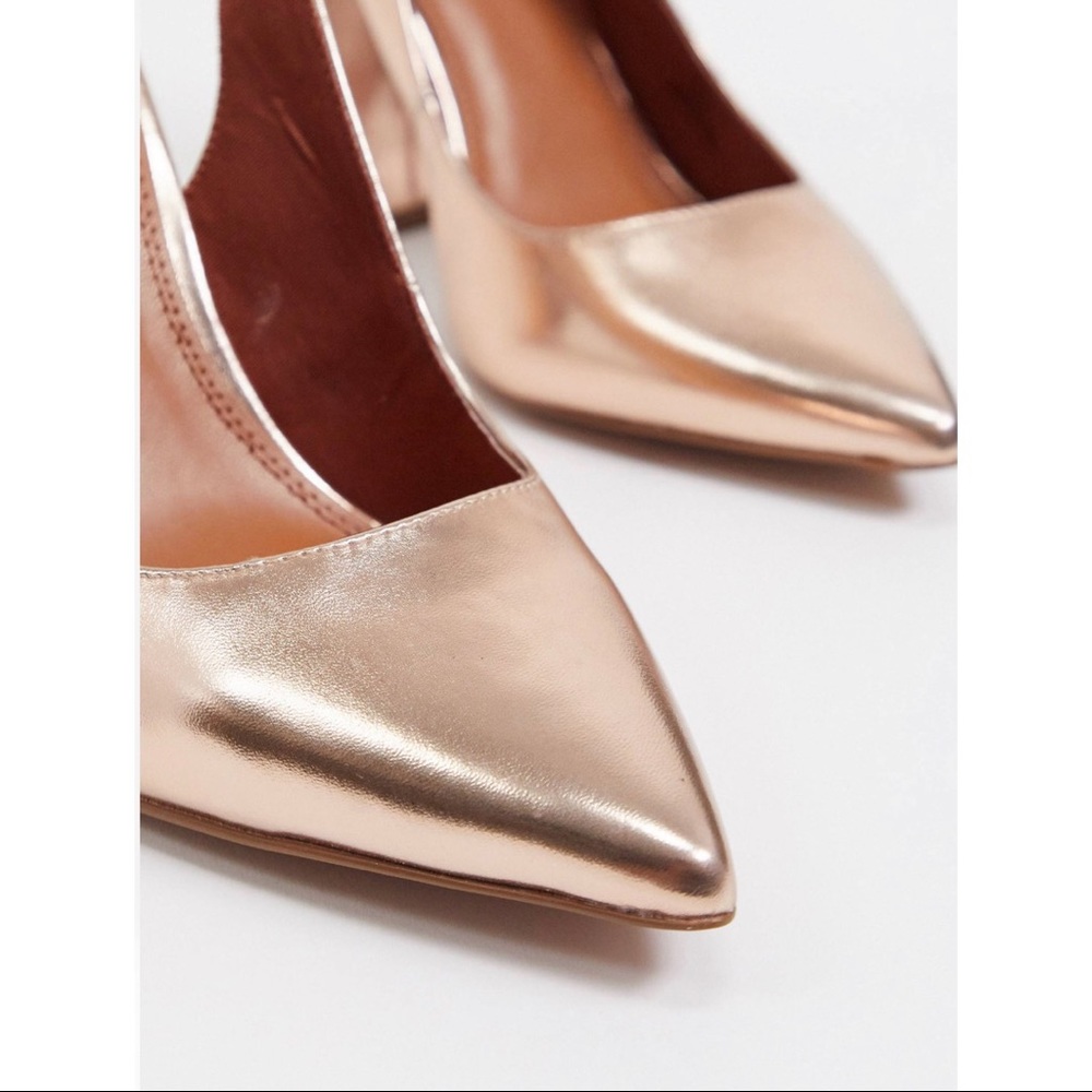 Rose Gold Block Heel - Picture 3 of 4